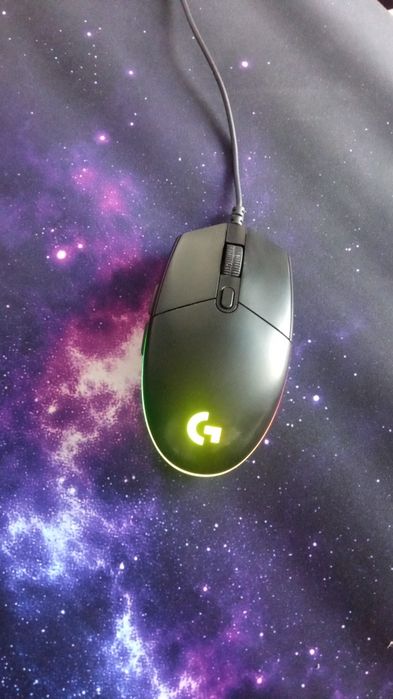 Mouse gaming Logitech G203, iluminare RGB LightSync, Negru