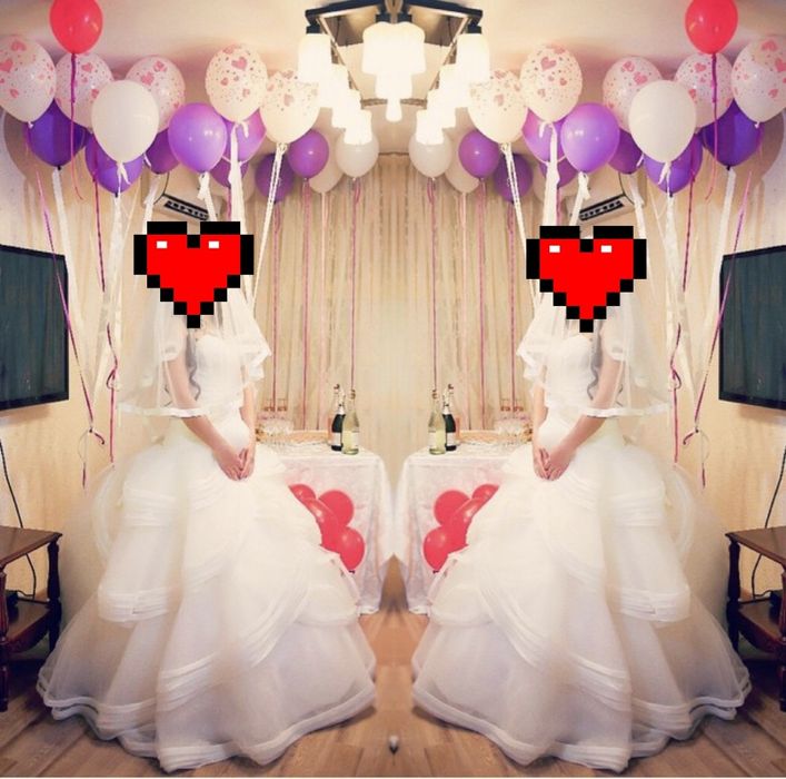 Свадебное платье со шлейфом