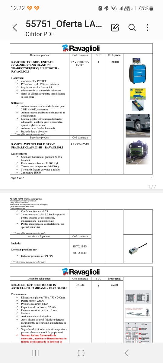 Stand frânare clasa II+III - Ravaglioli