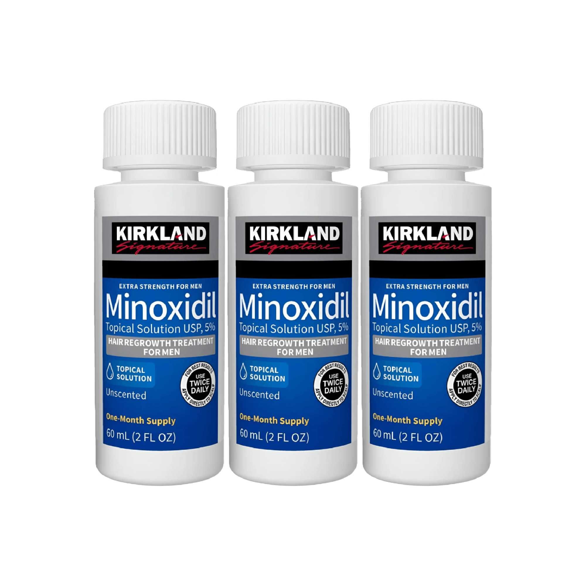 Solutie Kirkland Minoxidil 5% + Pipeta, 3 luni, Tratament barba si par