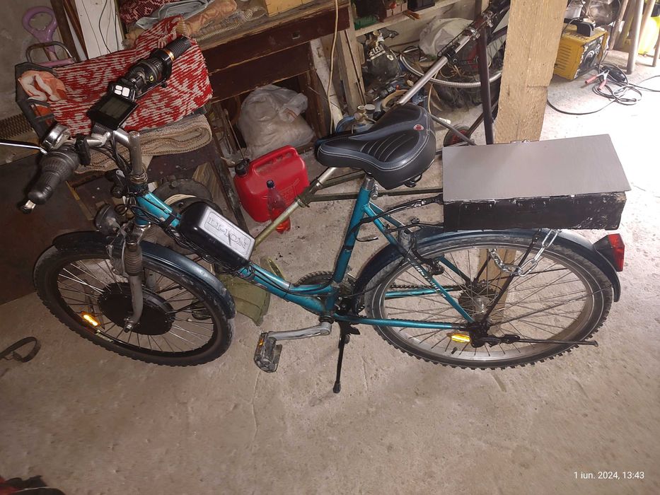 Bicicleta electrica 26 inch 37km/ora baterie mare 500w