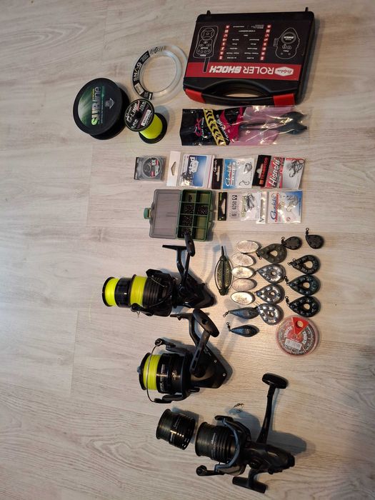 Echipament pescuit complet 6 lansete feeder si  crap, juvelnic, husa
