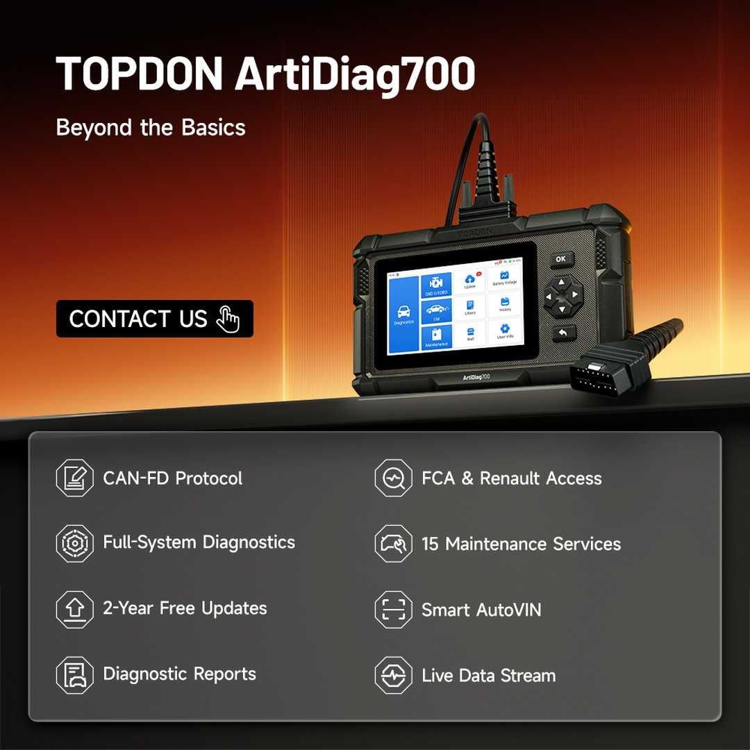 Автодиагностика на български език,Topdon ArtiDiag700, 15 ресет функции