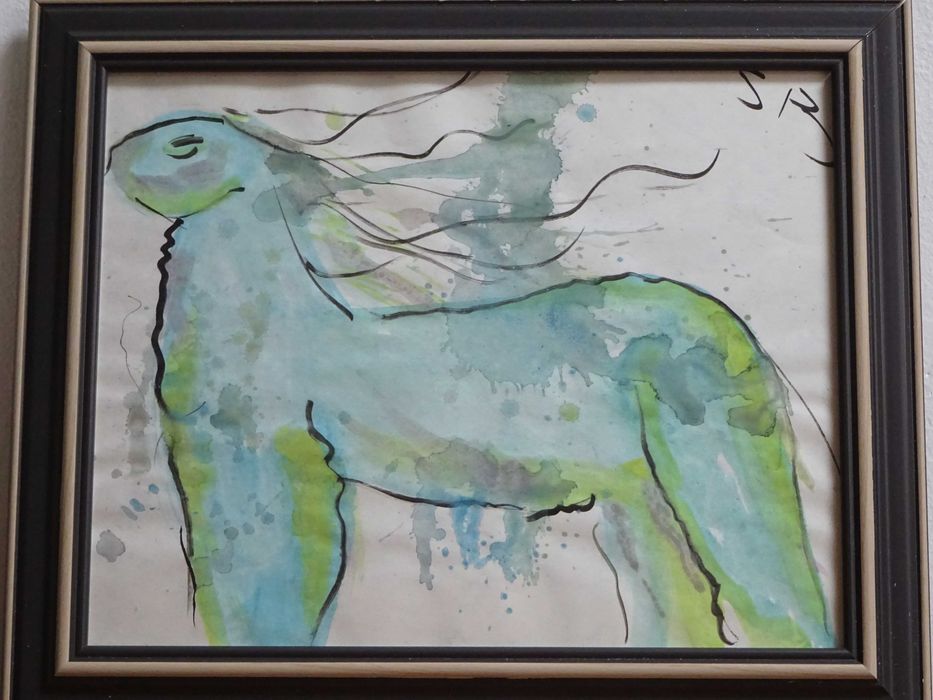 Tablou, Sabin Balasa, “Aparator”|  Tus si Culoare