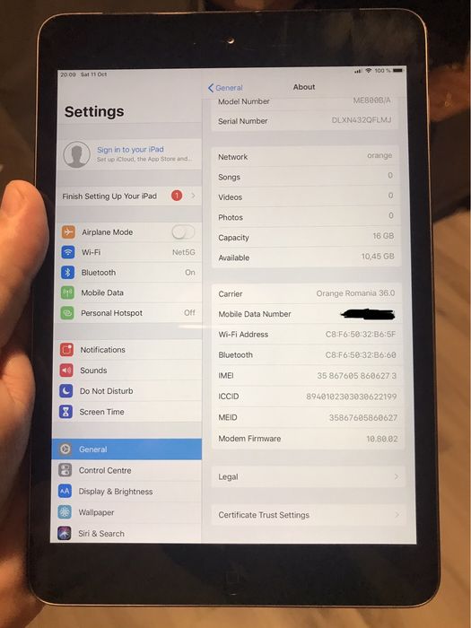Ipad mini 2 16 GB + 4G