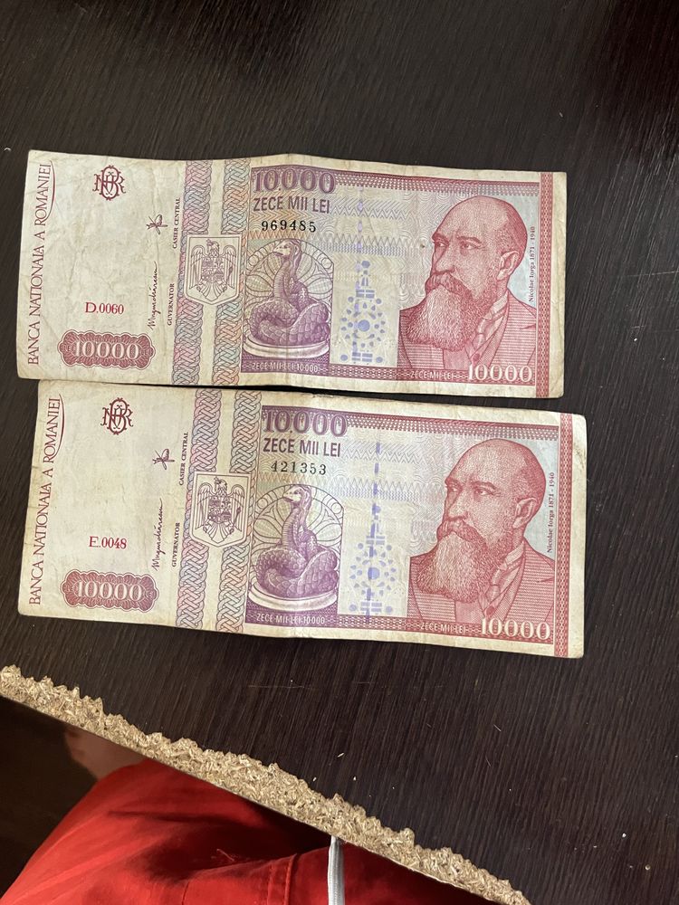 Vand bacnote 10.000 lei vechi Nicolae Iorga