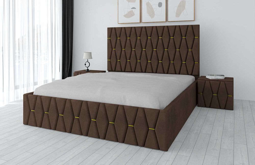 Paturi Dormitoare Tapitate Gri Maro Verde Alb Negru Turcoaz Bej K35