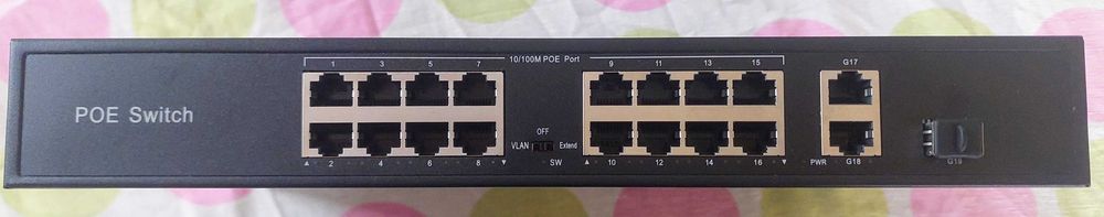 POE Switch SW1602 - 16 порта 10/100M + 2 гигабитови uplink