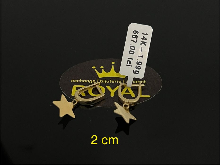 Bijuteria Royal CB : Cercei dama aur 14k 4,68gr
