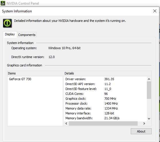 NVIDIA GeForce GT 730 4GB DDR3