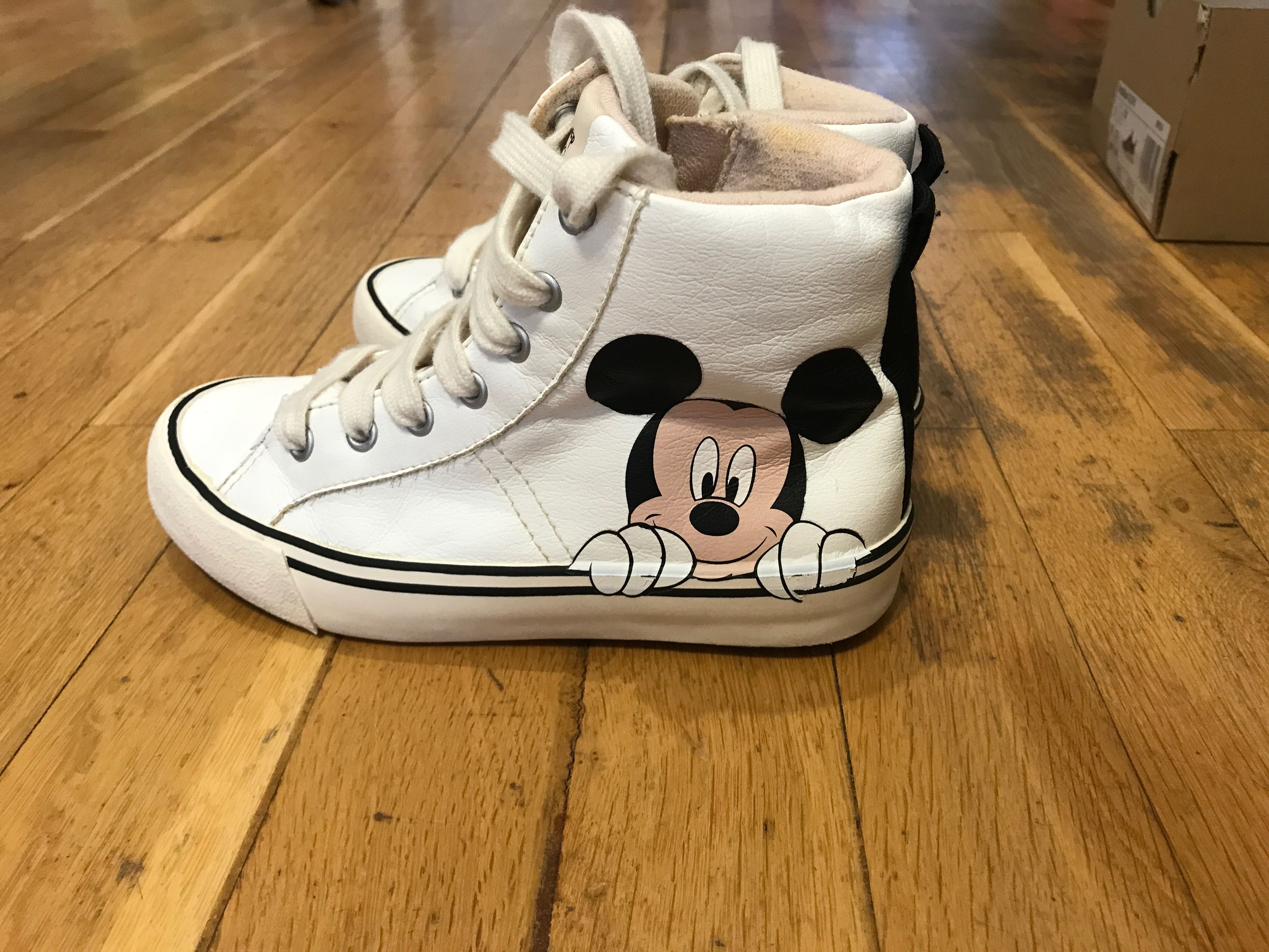 Zara Disney Minnie Mouse бели високи кецове номер 31