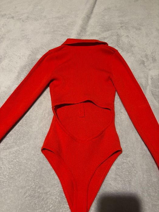 Bershka боди – оранжево/червено, отлично състояние