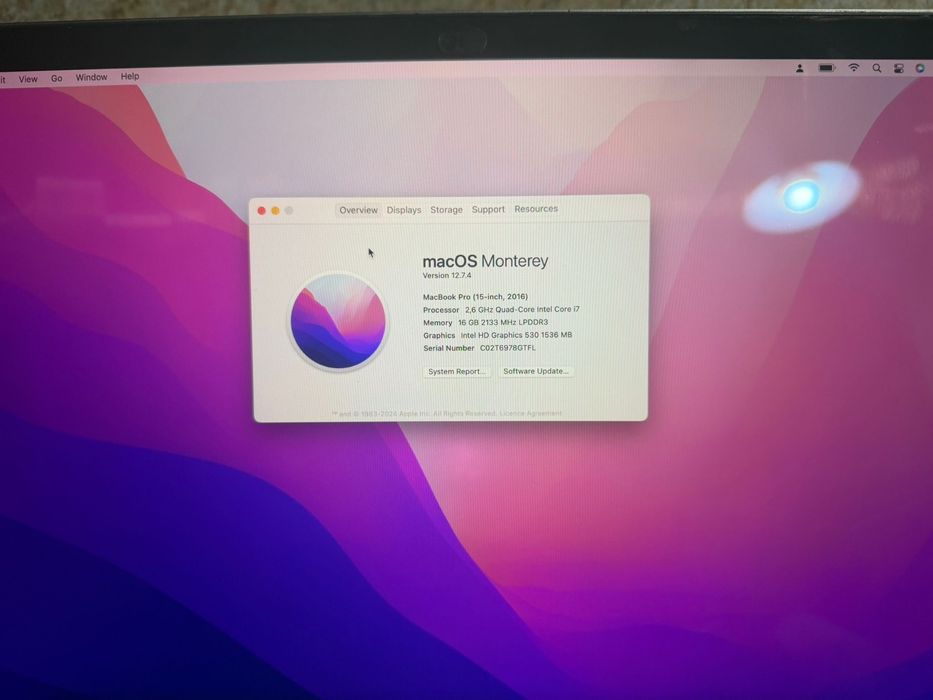 Vand macbook pro touchbar