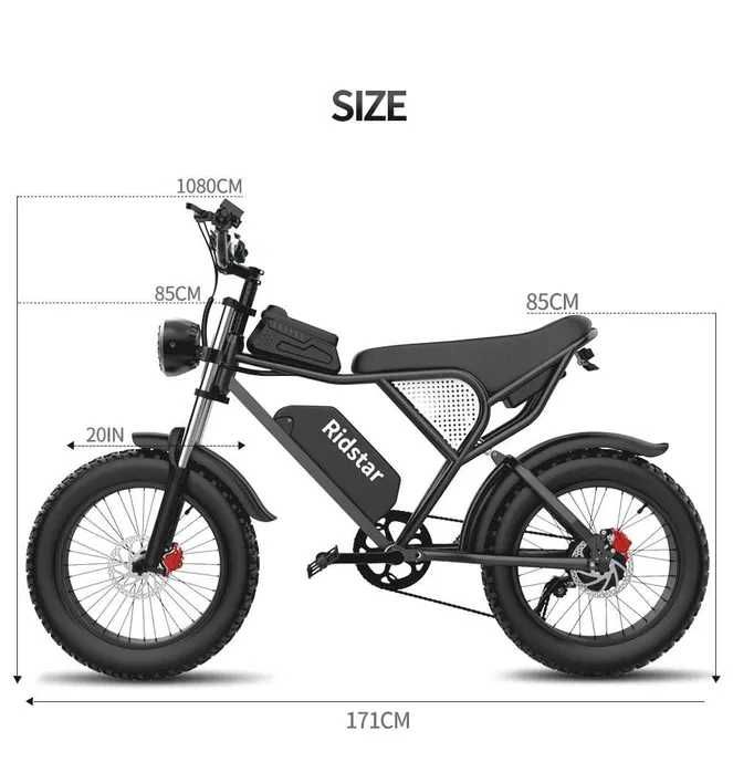 Електрически велосипед Ridstar Q20 , 1500W, 20.AH