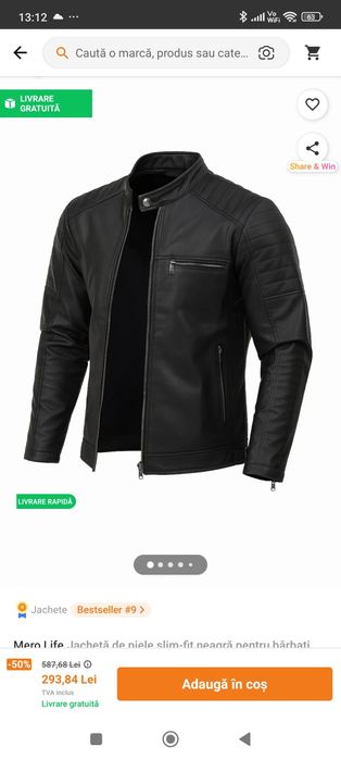 Geaca piele barbati