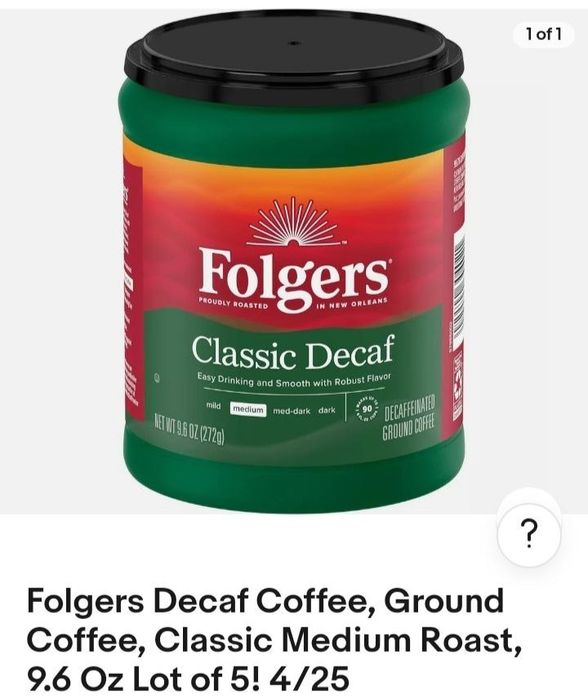 Кофе молотый без кофеина