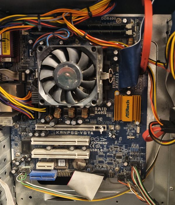 PC RetroComplet ASRock K8NF6G-VSTA Sempron 1GB DDR1 Ideal colectionari