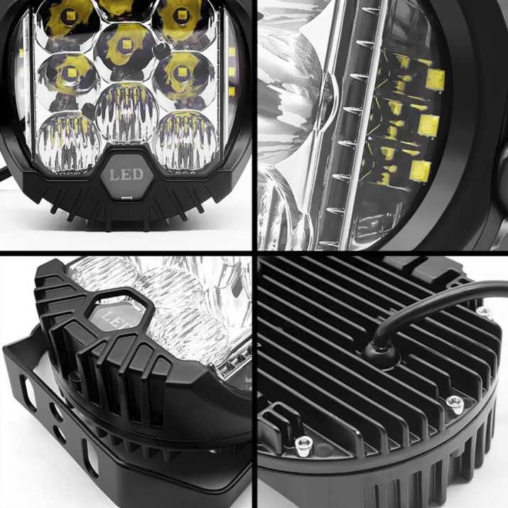 Мощен Диоден халоген фар 16 СМ 5' инча кръгъл LED Боен Фар 12/24V