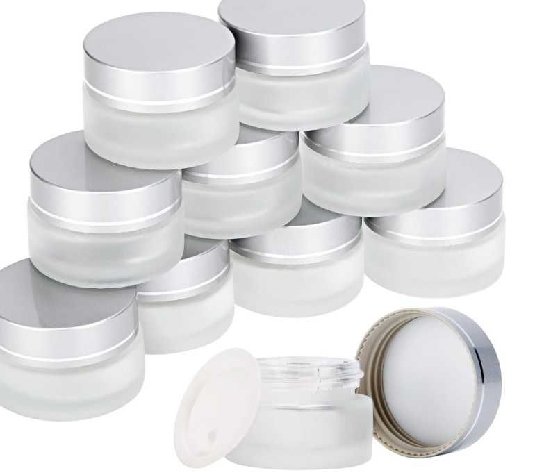 Borcan de sticlă Heveer pentru cremă, 20 ml recipient gol rpachet de 9