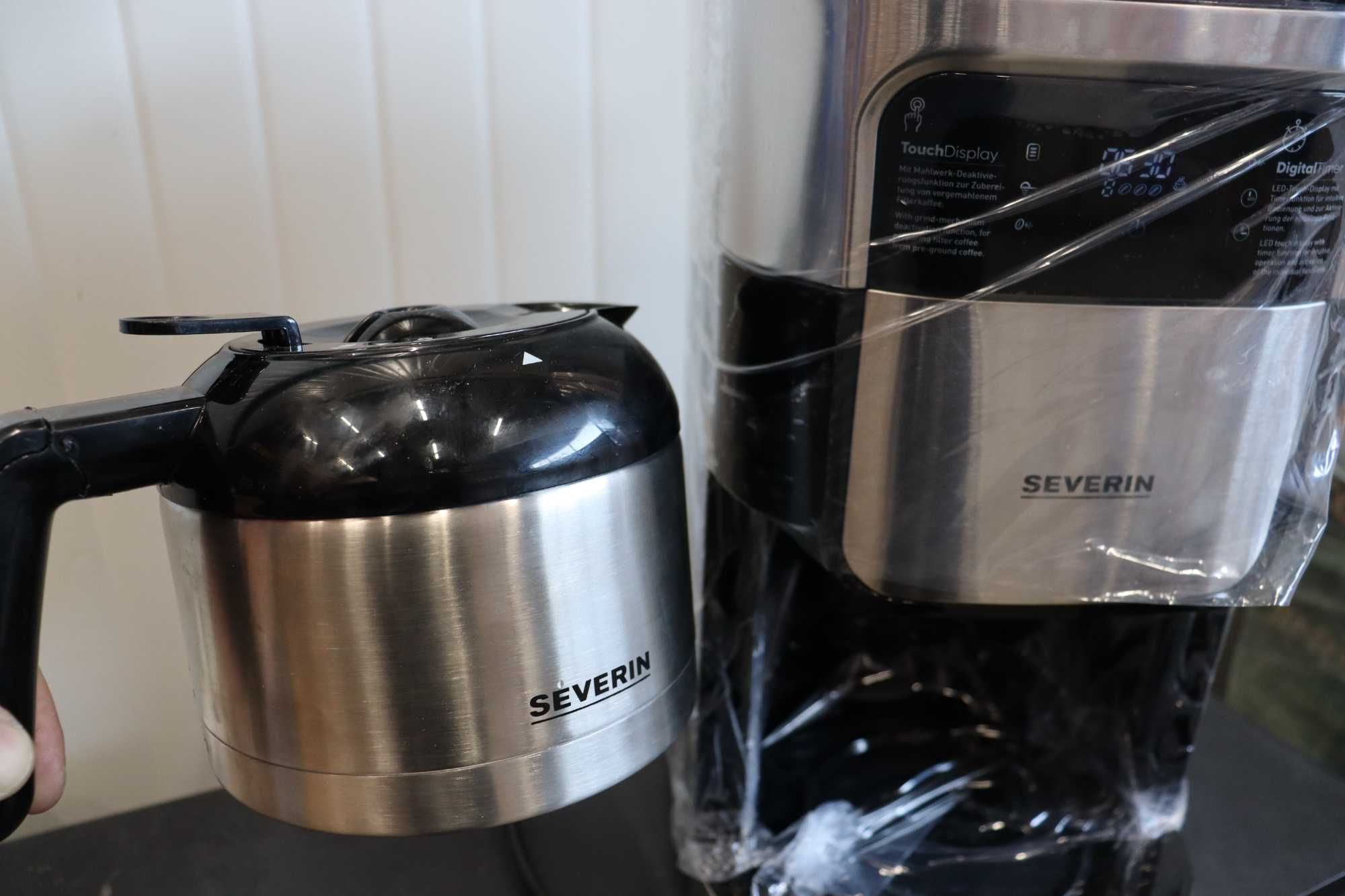 Шварц Кафемашина Severin, KA 4814, 1000W, 1.25L, 8 чаши С ДЕФЕКТ