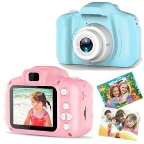 Дигитален детски фотоапарат, Снимки и видео, MicroSD, USB, Розов и Син