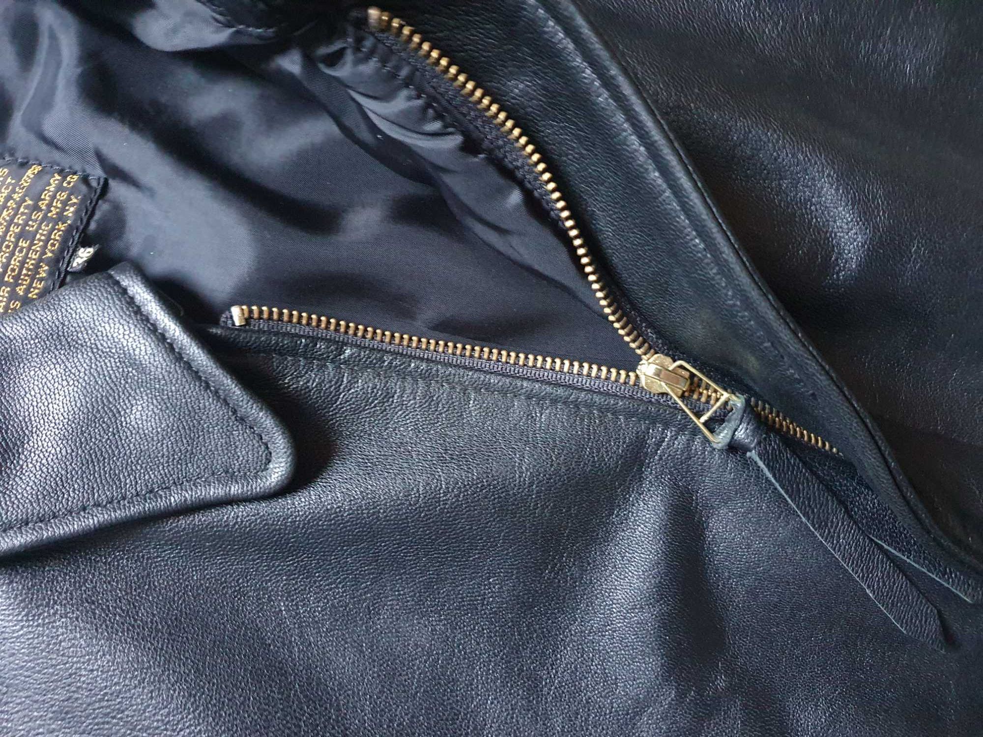 Geaca de piele bomber tip A-2 (Aviator) Made in USA - Marimea 36 (S)