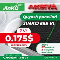 Quyosh panellari (Солнечная панель) Jinko Tiger Pro JKM555M-72HL4-V-J