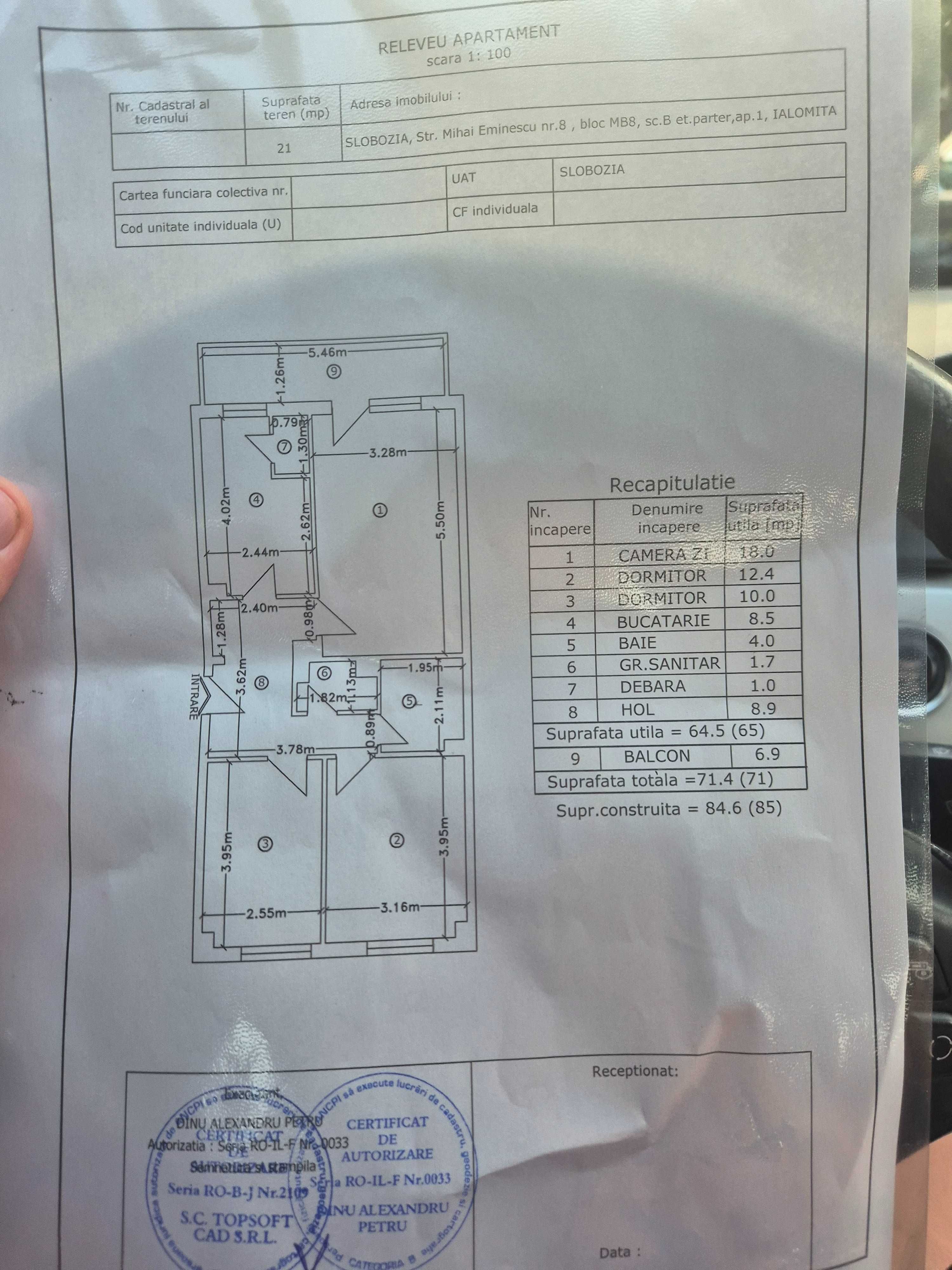 Apartament 3 camere -bloc MB 8