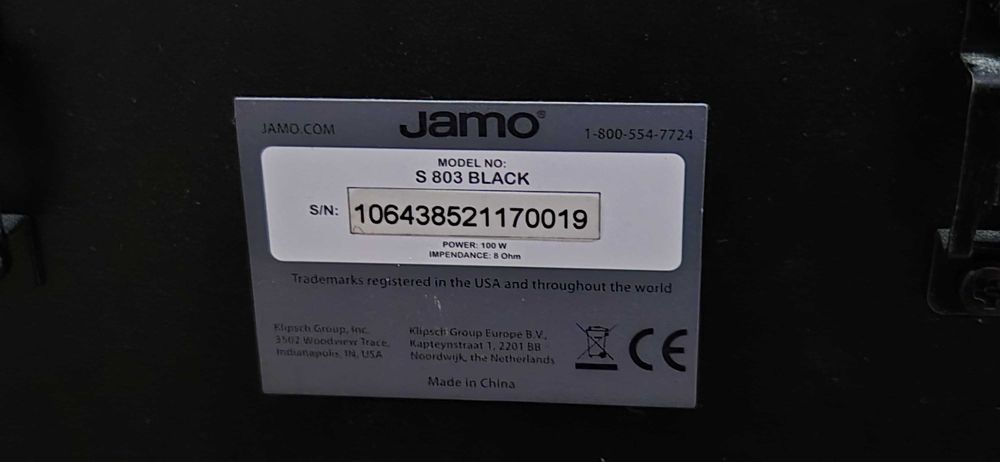 Sistem Surround / ATMOS boxe JAMO S 803 HCS + S 8 ATM, negru