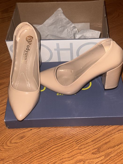 Pantofi stilleto nude/bej 36