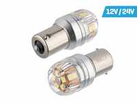 крушка vision p21w ba15s 12 / 24v 15x 2835 smd osram chip, canbus, ...