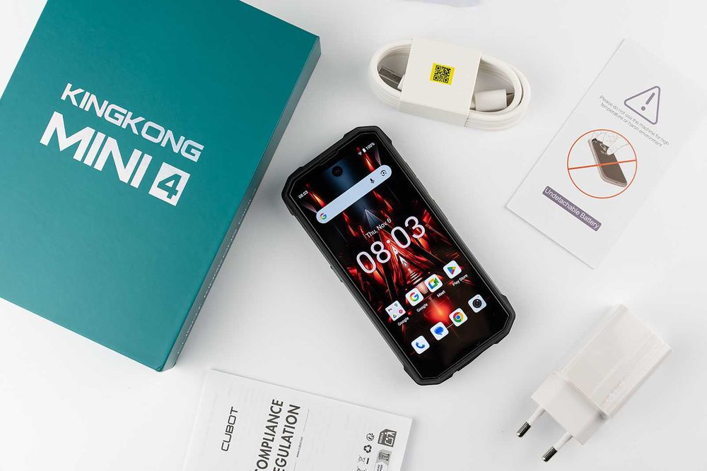 CUBOT KingKong MINI 4 - 4.7", 8GB/256GB, 4700mAh, Android 15, защита