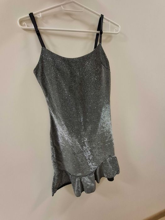 Рокля сребриста италианска