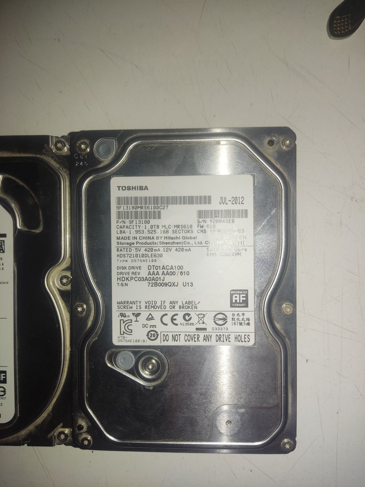 Жёсткий диск TOSHIBA;SEAGATE на 1 ТВ