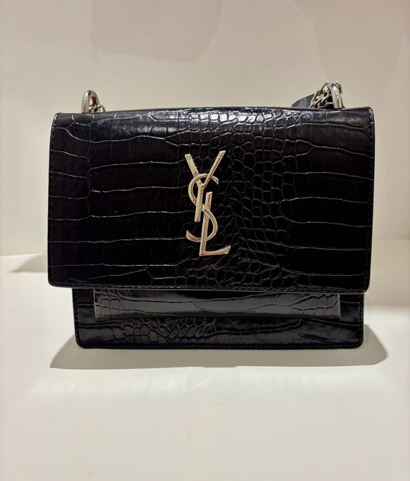 Черна дамска чанта - YSL