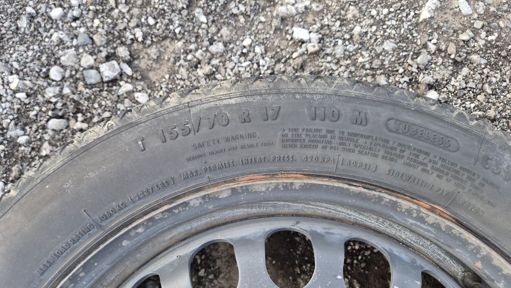 Резервна гума /ПАТЕРИЦА/ Мерцедес 5/112 Mercedes W209 5x112

Употребяв