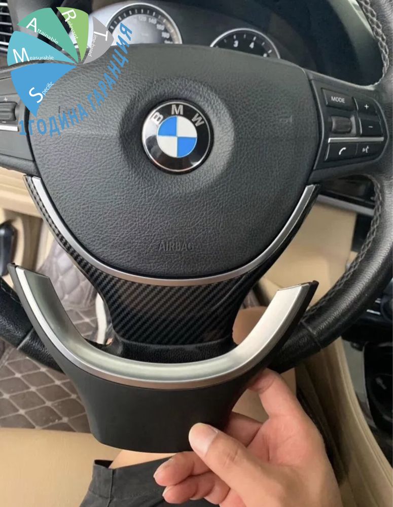 Панел за волан bmw f10 f11 f07 f01 основа airbag конзола бутон капак