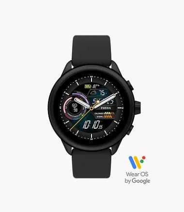 Смартчасовник Fossil Gen 6 Wellness Edition Smartwatch Black Silicone