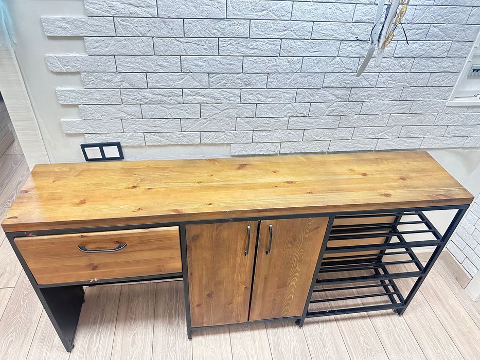 Обувница , лофт , натуральное дерево