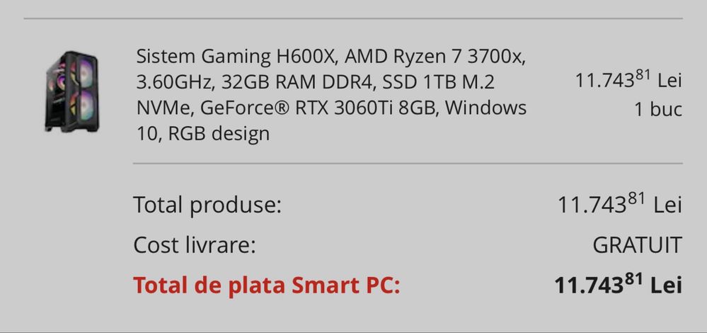 Sistem Gaming AMD Ryzen9 5900 + Pachet Complet cu Monitor, tastatura