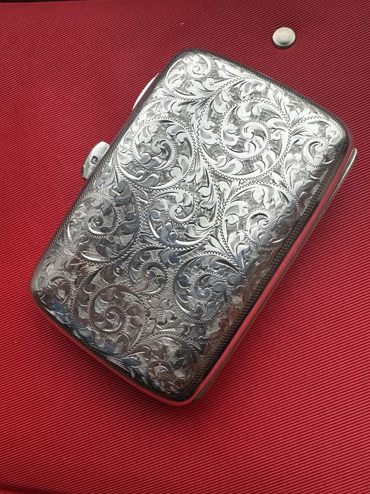 Tabachera tigari argint sterling Sheffield 1985