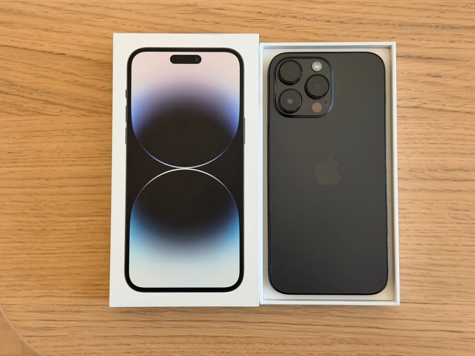 iPhone 14 Pro Max Black черен 256 GB - отлично състояние+много кейсове