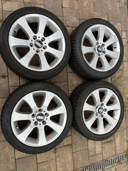 Jante BMW seria 1 3 e90 e81 5x120 Anvelope Iarna 225 45 17 profil 7mm