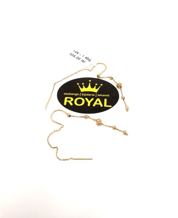 Bijuteria Royal cercei din aur 14k 1.45 gr