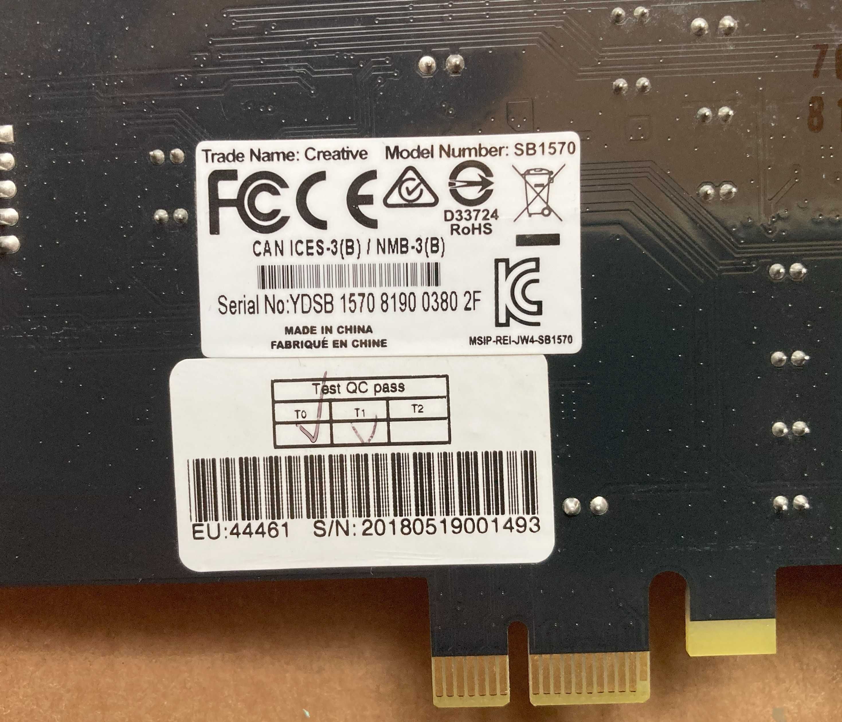 Звукова карта Creative Sound Blaster Audigy Fx 5.1 PCIe SB1570