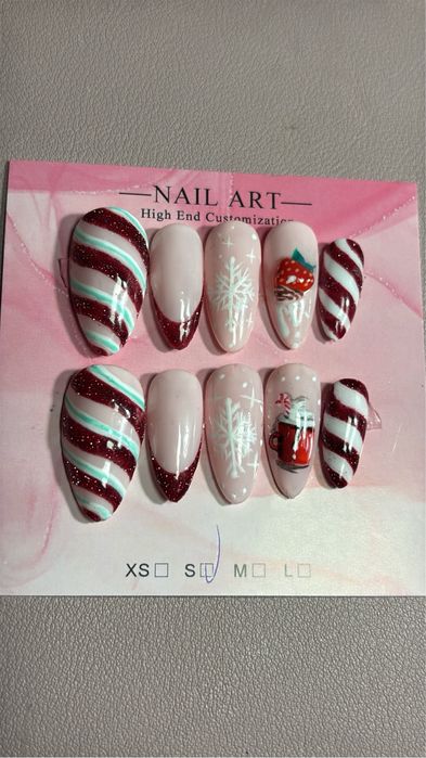 Press on изкуствени нокти Коледни