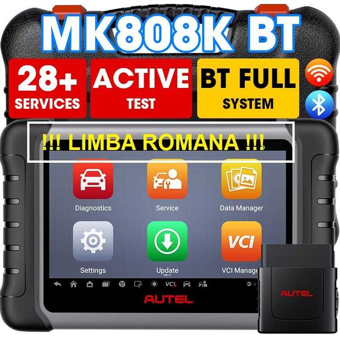 Tester auto original multimarca Autel MK808 BT PRO Android Lb Romana