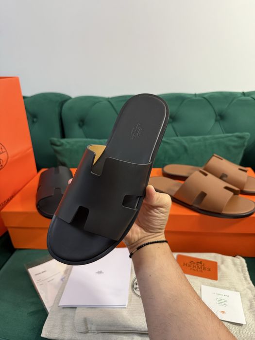 Papuci Hermes piele naturala 100% Full Box colectie noua