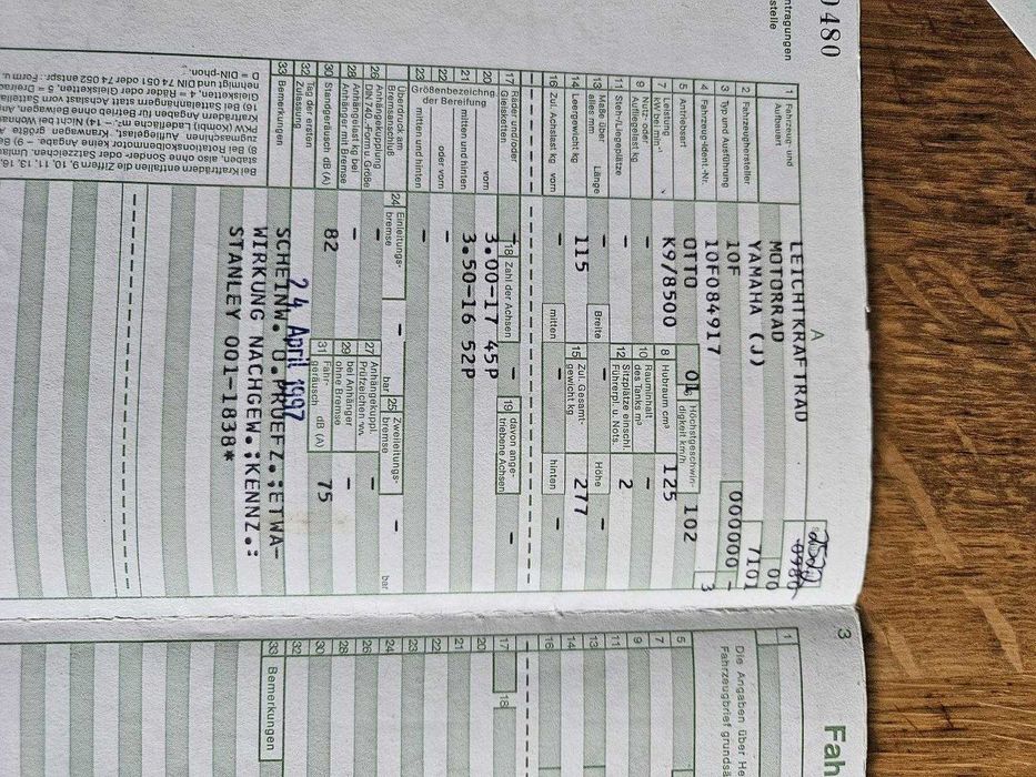 Vand motocicleta yamaha 125cm