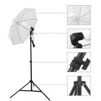 Videochat, studio, foto produs, kit Lumina continua umbrela 83cm 125W